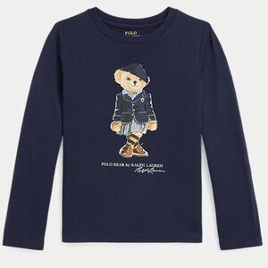Polo Ralph Lauren Polo Bear Cotton Long-Sleeve Tee Navy